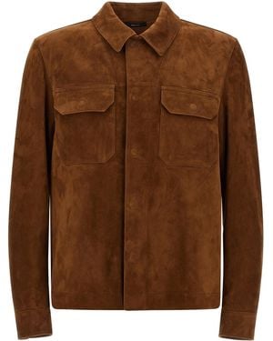 Tom Ford Suede Overshirt - Brown