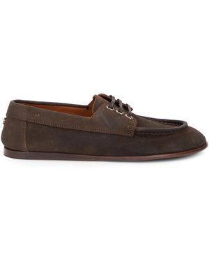 Dolce & Gabbana Deck Shoes Leather Calfskin Loafers - Brown