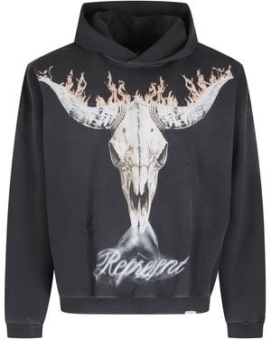 Represent British Cowboys Hoodie Cotone Bordo Elastico:Cotone Felpa - Black