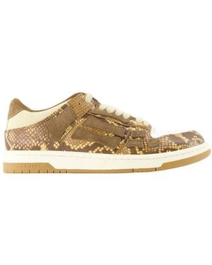 Amiri Printed Python Skel Top Low Sneakers - Natural