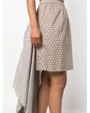Brunello Cucinelli Patterned Wrap Skirt - Natural