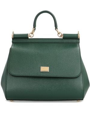 Dolce & Gabbana Sicily Big Leather Handbag - Green