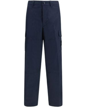 Stone Island Cotton Cargo Trousers - Blue