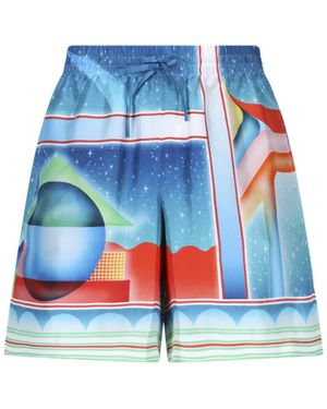 CASABLANCA Trousers Silk - Blue