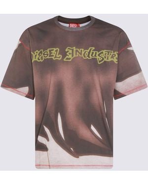DIESEL Cotton T-Shirt - Brown