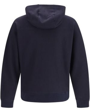 Loro Piana Bomber Hoodie Neem Cotton & Cashmere Padded Down Jackets - Blue