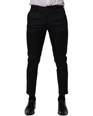 Dolce & Gabbana Dolce & Gabbana Cotton Dress Trousers - Black