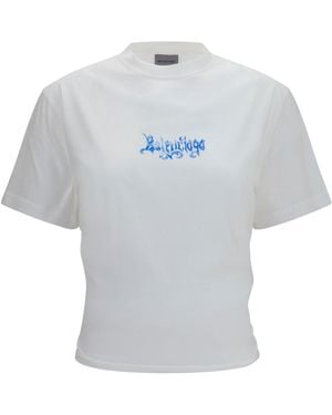 Balenciaga Sketchy T-Shirt Cotton T-Shirts - White