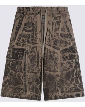 Rick Owens And Cotton Shorts - Gray
