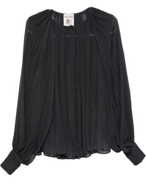Semicouture Silk Blend Blouse - Black