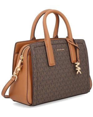 MICHAEL Michael Kors Handbag Laila Small 89.Canvas Hand Bags - Brown