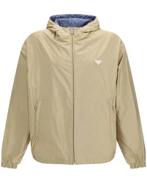 Prada Reversible Re-Nylon Down Jacket Recycled Polyamide - Natural