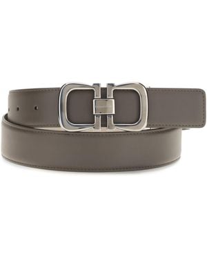 Ferragamo Reversible Leather Belt - Gray
