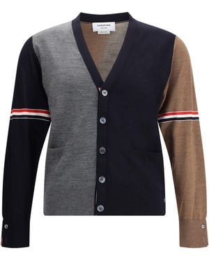 Thom Browne Virgin Wool Cardigan - Blue