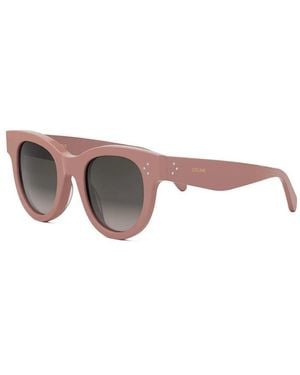 Celine Sunglasses Cat Eye Full Rim, Shiny Frame And Gradient Lens Cl4003In72F - Brown