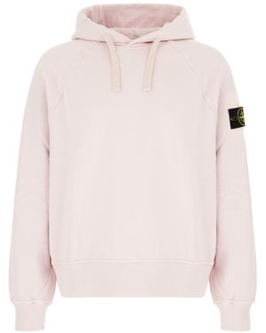Stone Island Pastel Cotton Sweatshirt - Pink