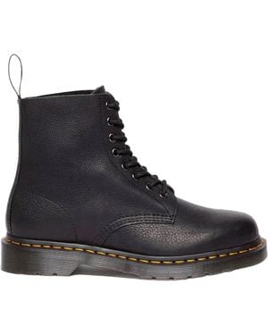 Dr. Martens Smooth Leather Lace-Up Air-Cushion Ankle Boots - Black
