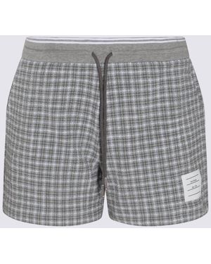 Thom Browne Tweed Cotton Shorts - Grey