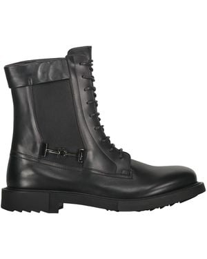 Ferragamo Lace-Up Ankle Boots - Black