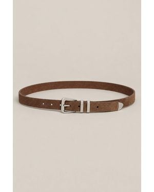 Brunello Cucinelli Havana Leather Belt - Natural
