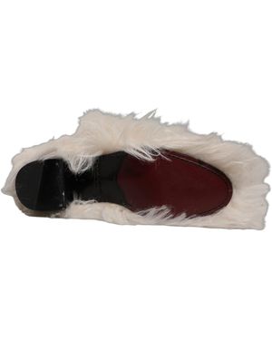 Dolce & Gabbana Faux Fur Mid Calf Boots Shoes - Brown