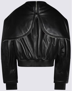 The Attico Leather Jacket - Black