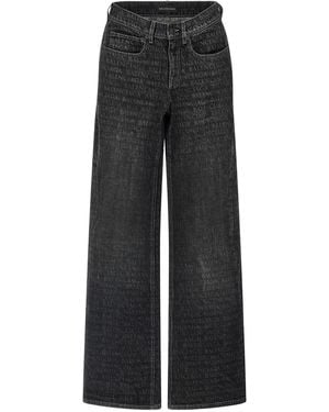 Balenciaga Wide Leg Jeans - Black