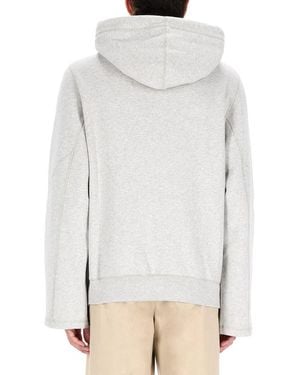 Lanvin Logo Sweatshirt With Straight Fit Cotton Sweatshirts - White