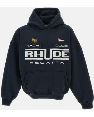 Rhude Cotton Hoodie - Blue