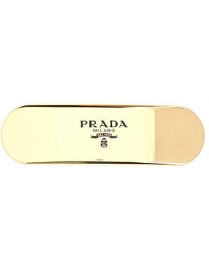 Prada Metal Hair Clip - Natural
