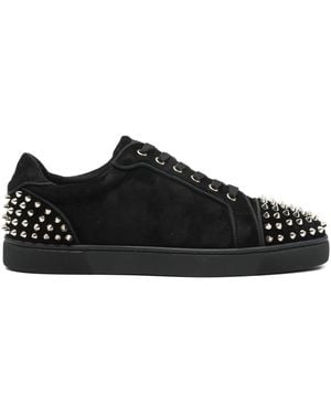 Christian Louboutin Seavaste 2 Suede Leather Sneakers - Black