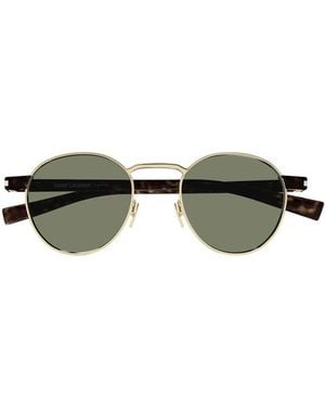Saint Laurent Sunglasses Round Full Rim, And Havana Frame Lens Sl707002 - Green