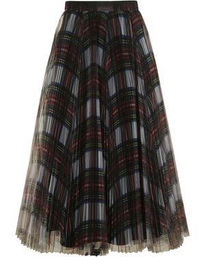 Philosophy Pirghe Tulle Stampa Tartan Poliestere Abbigliamento Donna - Black