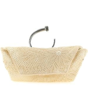 Magda Butrym Crochet Clutch - Natural
