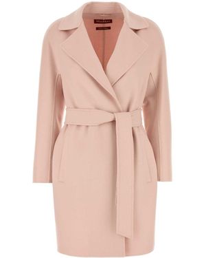 Max Mara Wool Blend Ajaccio Coat - Pink