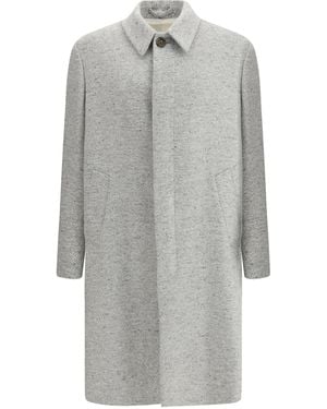 Lardini Herringbone Patterned Coat - Gray