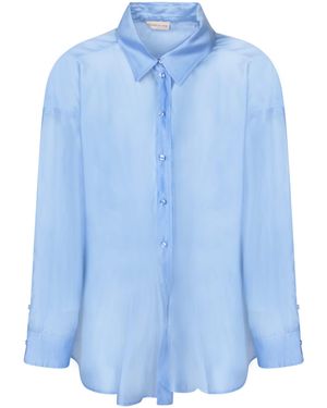 Blanca Vita Mousseline Bret Lyo Ligh Shirt - Blue