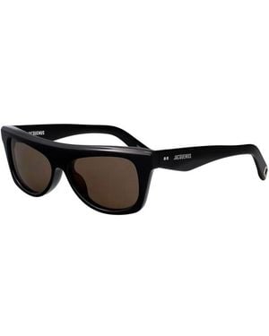 Jacquemus Sunglasses Square Full Rim, Frame And Smoke Lens Jac-58C1 - Black