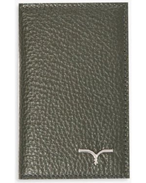 Larusmiani Vertical Card Holder St.Moritz Wallet - Green
