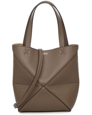 Loewe Puzzle Fold Mini Tote Bag - Brown