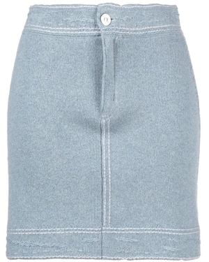 Barrie Denim Mini Skirt Light Rtw - Blue