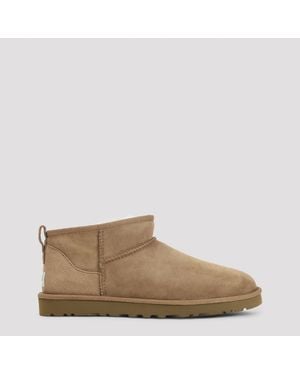 UGG Classic Ultra Mini Boots Suede Mutton Eva Shoe - Natural
