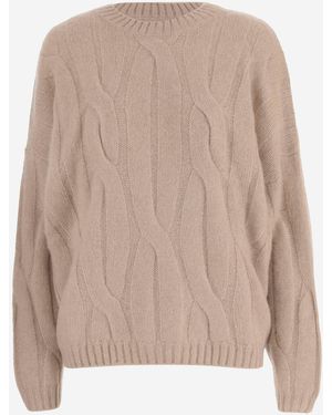 Allude Cashmere And Silk Sweater - Natural