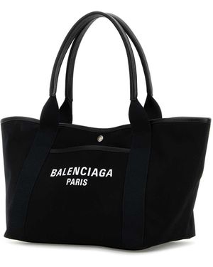 Balenciaga Sand Canvas Small Biarritz Shopping Bag in