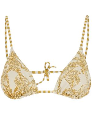 Eres 'Voyage' Bikini Top With Thin Straps And All-Over Floral Print - Natural