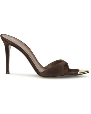 Giuseppe Zanotti Intrigo Jewellery Mules Sandals Calf Leather Bos Taurus - Multicolour