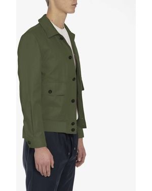 Larusmiani Cotton Jacket Sempione Sportwear Blouson - Green