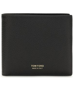 Tom Ford Printed Bifold Wallet Calf Leather Bos Taurus - Black