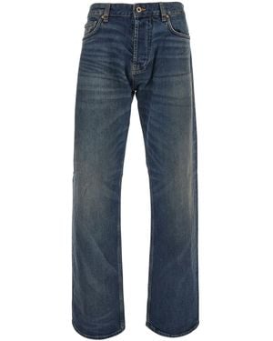 Emporio Armani Loose Fit High-Waist Jeans Cotton - Blue
