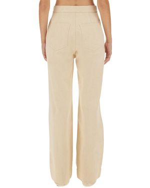 Jil Sander Flared Trousers - Natural